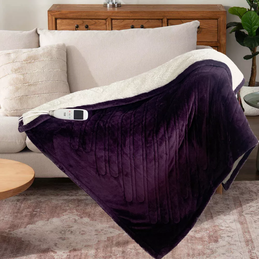 Heated throw blanket